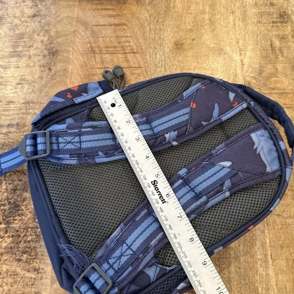 Pottery Barn Backpack Sharks No Monogram Mini Toddler Blue Preschool Blue
